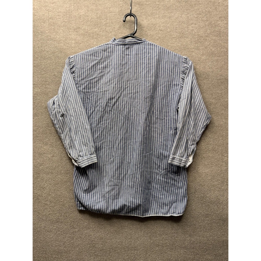 Berufsbekleidung Reuters Shirt Mens Large Blue Stripe‎ Button Up Long Sleeve - Picture 2 of 6
